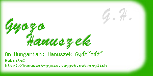 gyozo hanuszek business card